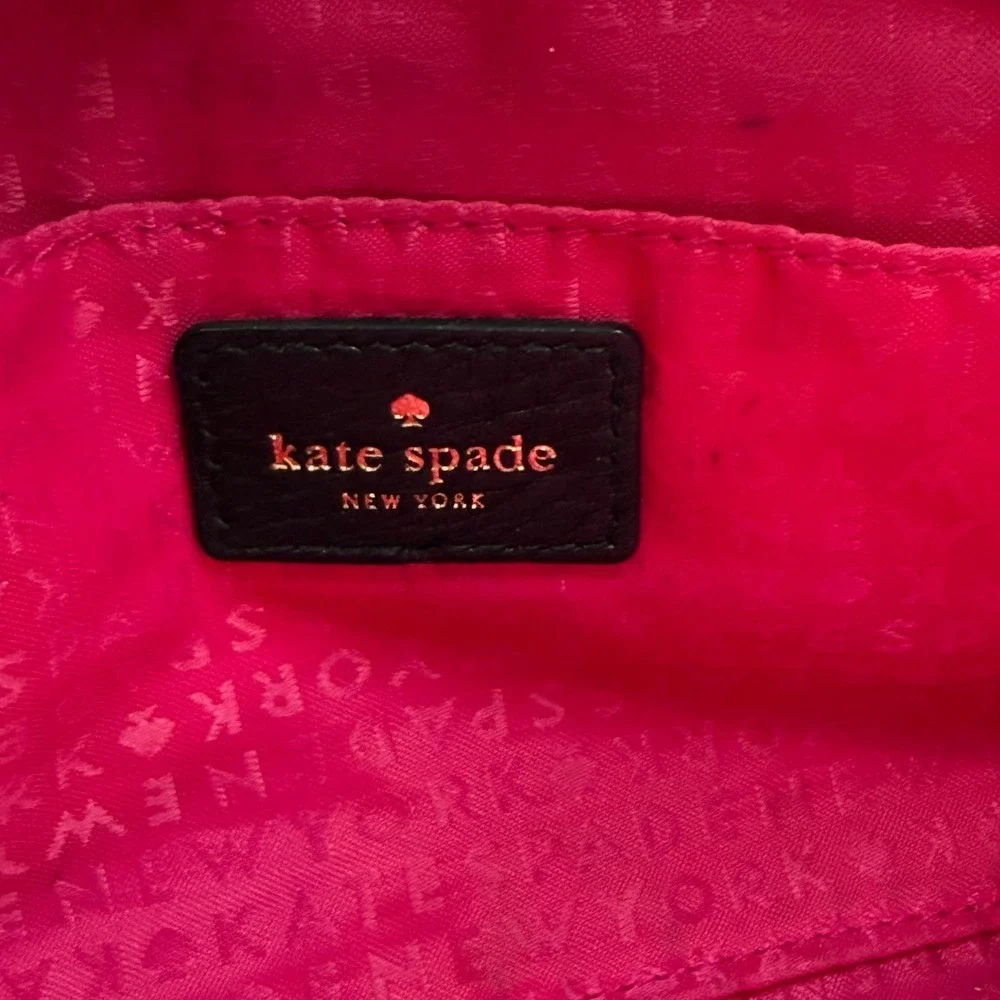 Kate Spade Black Quilted Leather Crossbody Bag Chain Strap Purse